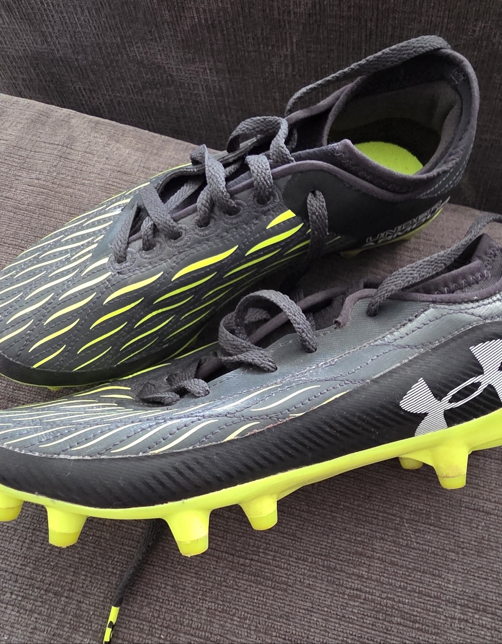 Under Armour Black with Neon Yellow Accent Soccer Cleats